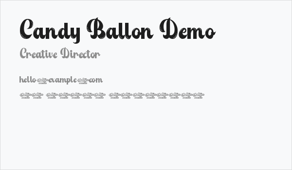 Candy Ballon Demo Business Card