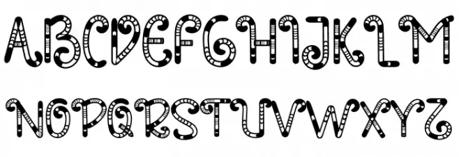 Candy Birthday Schriftart Groß