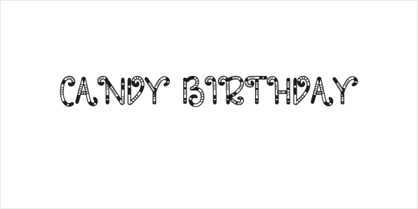 Candy Birthday Logo