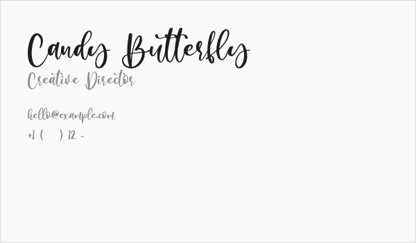 Candy Butterfly Business Card