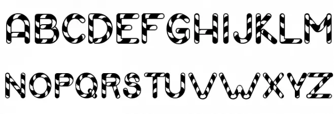 Candy Cane Match Schriftart Groß