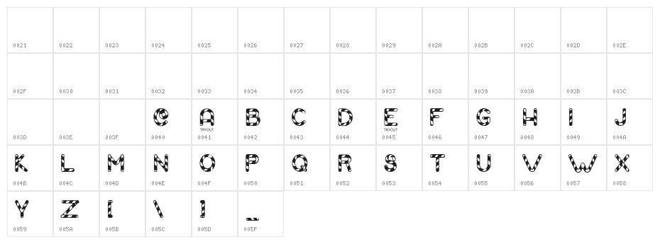Candy Cane Tryout Character Map
