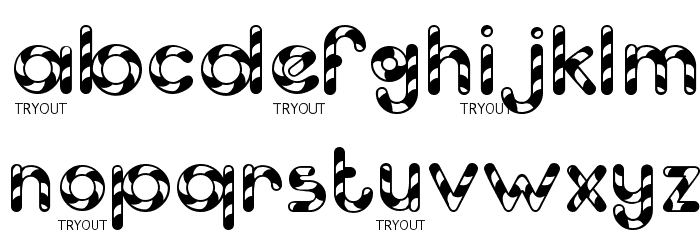 Candy Cane Tryout Font LOWERCASE