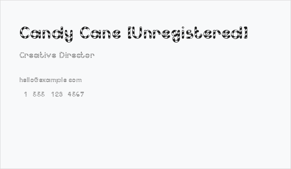 Candy Cane [Unregistered] Business Card