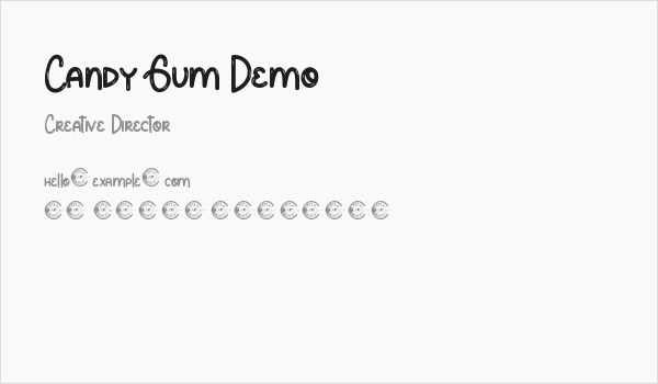 Candy Gum Demo Business Card