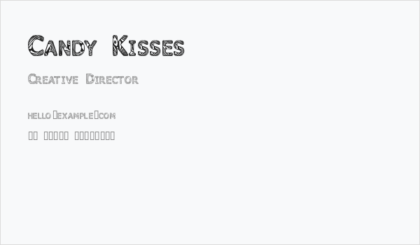 Candy Kisses Business Card