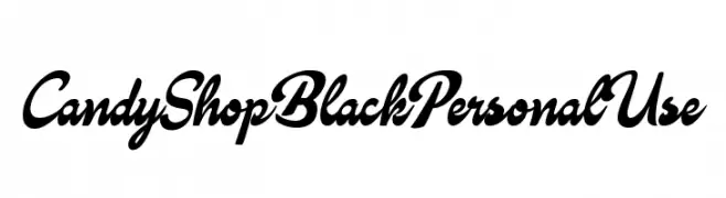 Candy Shop Black Personal Use       baixar fontes gratis