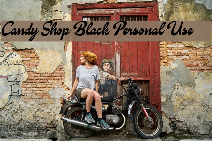 Candy Shop Black Personal Use Font examples