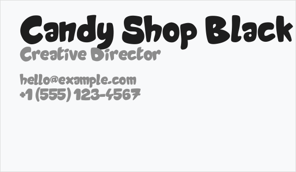 Candy Shop Black Business Card