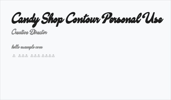 Candy Shop Contour Personal Use Business Card