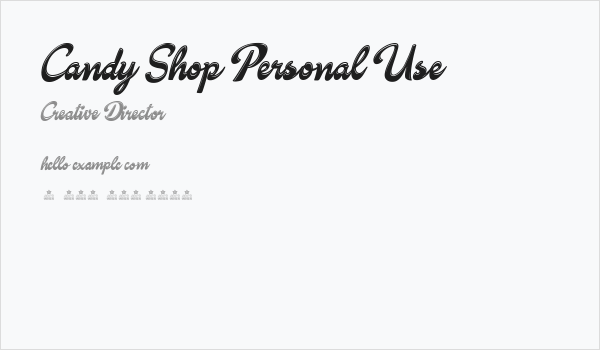 Candy Shop Personal Use Business Card