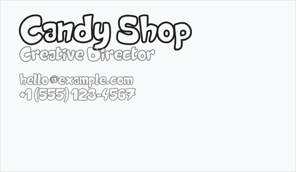 Candy Shop Business Card