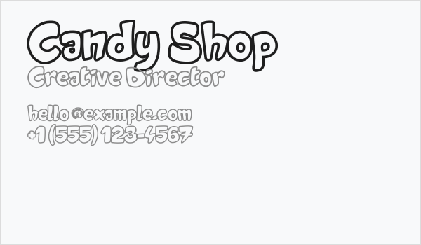 Candy Shop Business Card