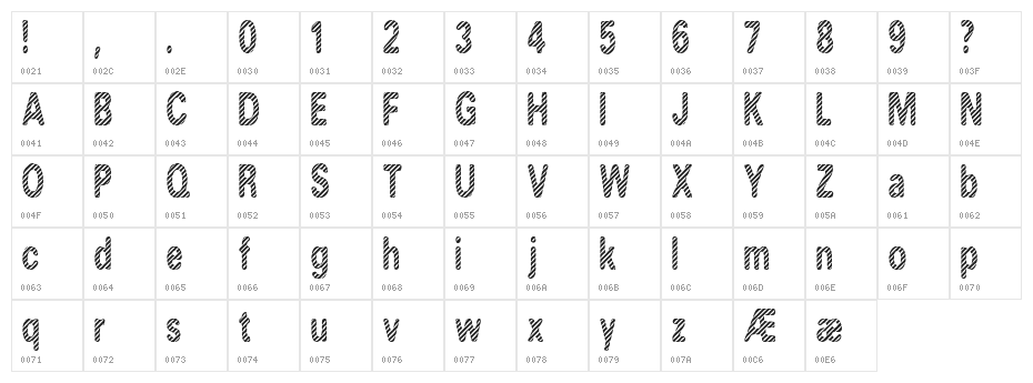 Candy Stripe [BRK] Character Map
