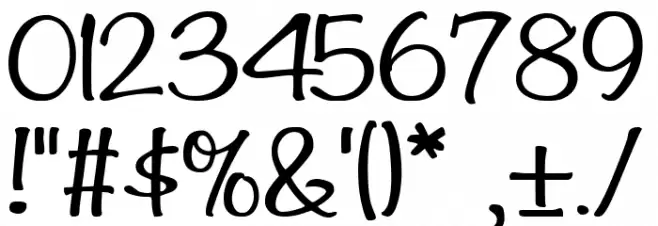 Candy Yefumy Font OTHER CHARS