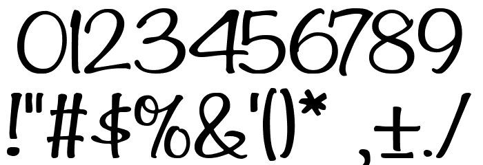 Candy Yefumy Font OTHER CHARS