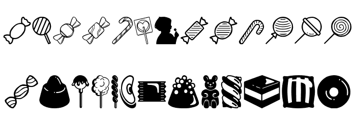 Candy icons Font LOWERCASE