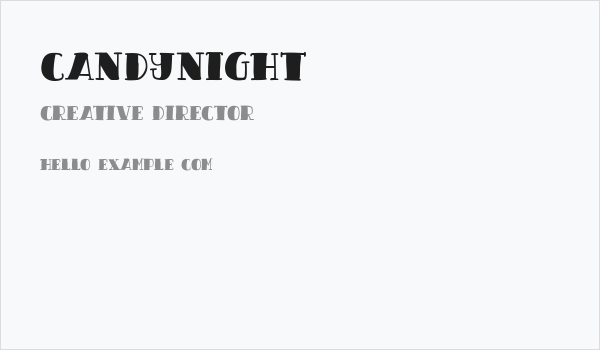 CandyNight Business Card