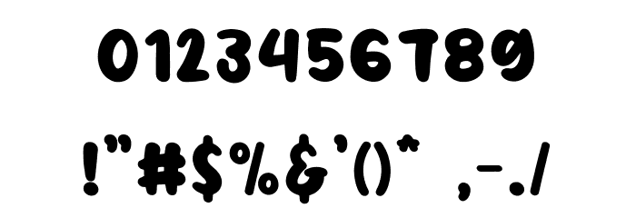 CandyPaint-Regular Font OTHER CHARS