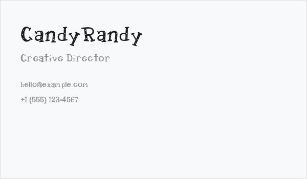 CandyRandy Business Card