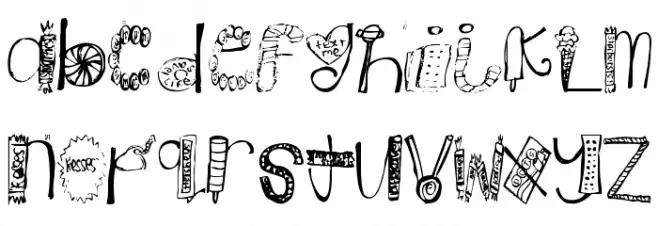 CandyRegular Schriftart Groß