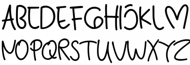 Candylitee Schriftart Groß