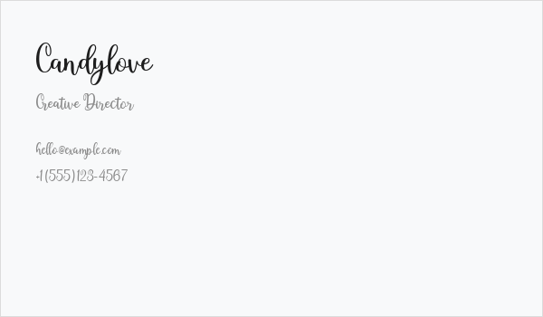 Candylove Business Card