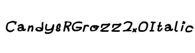 Candys R Grozz 2.0 Italic  नि: शुल्क फ़ॉन्ट्स डाउनलोड