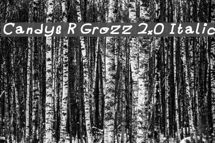 Candys R Grozz 2.0 Italic Font examples