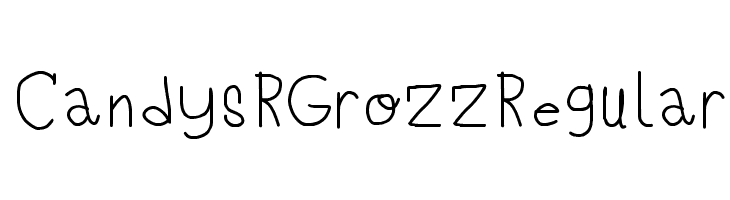 Candys R Grozz Regular  नि: शुल्क फ़ॉन्ट्स डाउनलोड