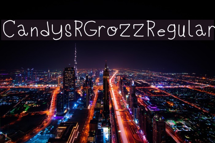 Candys R Grozz Regular Font examples