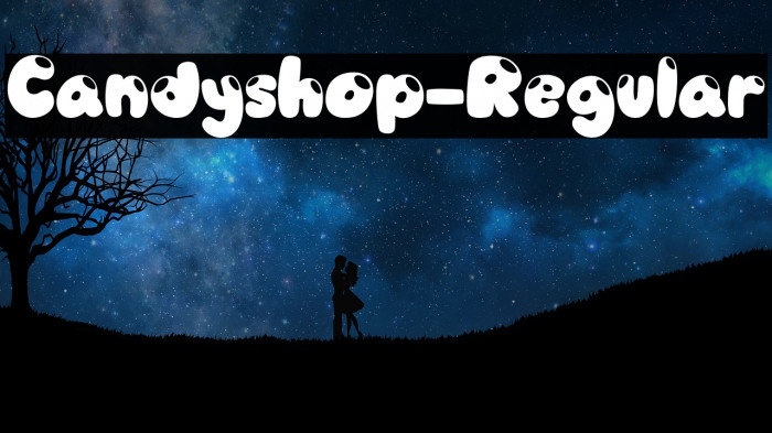 Candyshop-Regular Шрифта examples