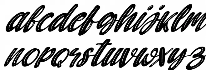Candywell Italic फ़ॉन्ट लोअरकेस