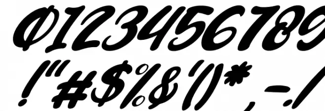 Candywell Original Italic Font OTHER CHARS