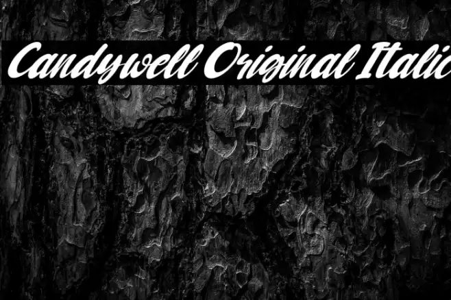 Candywell Original Italic Font examples