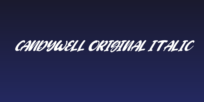 Candywell Original Italic Social Header
