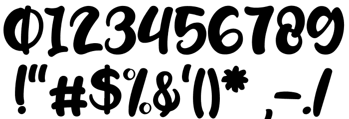 Candywell Original Font OTHER CHARS