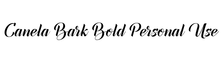 Canela Bark Bold Personal Use Font