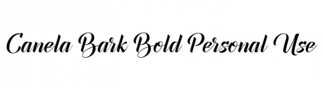 Canela Bark Bold Personal Use  font caratteri gratis