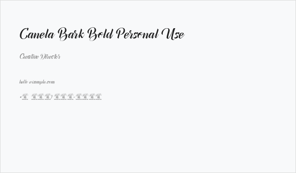 Canela Bark Bold Personal Use Business Card