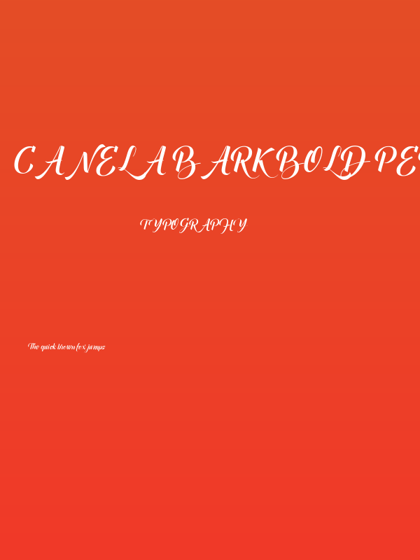 Canela Bark Bold Personal Use Poster