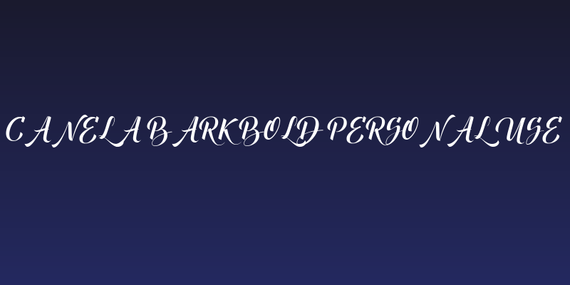 Canela Bark Bold Personal Use Social Header