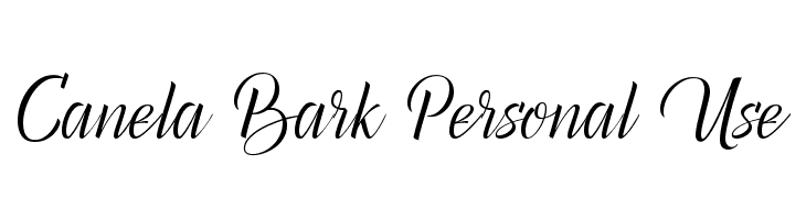 Canela Bark Personal Use  لخطوط تنزيل