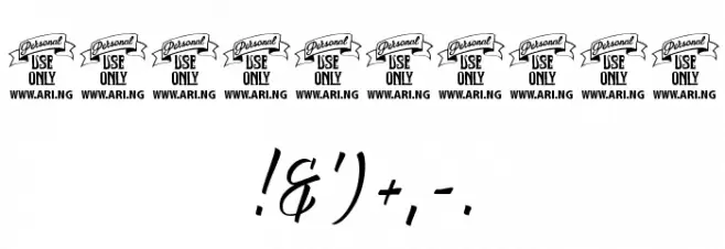 Canela Bark Personal Use Font OTHER CHARS