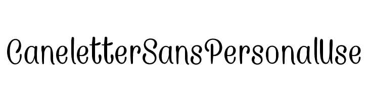 CaneletterSansPersonalUse  フリーフォントのダウンロード