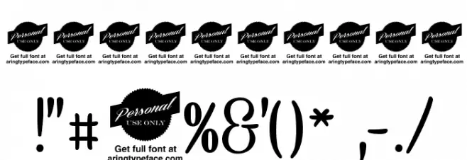 CaneletterSansPersonalUse Font OTHER CHARS