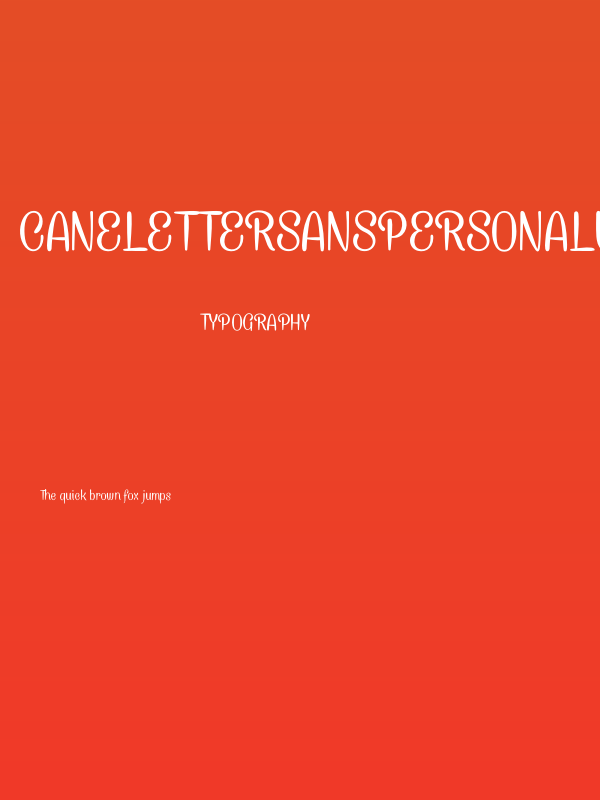 CaneletterSansPersonalUse Poster