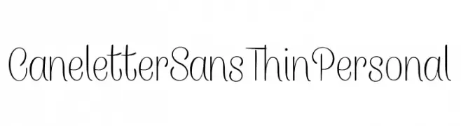CaneletterSansThinPersonal  Descarca Fonturi Gratis