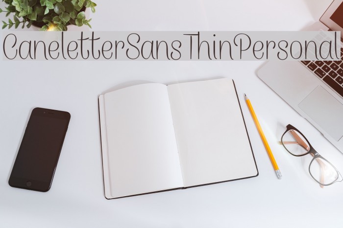 CaneletterSansThinPersonal Font examples