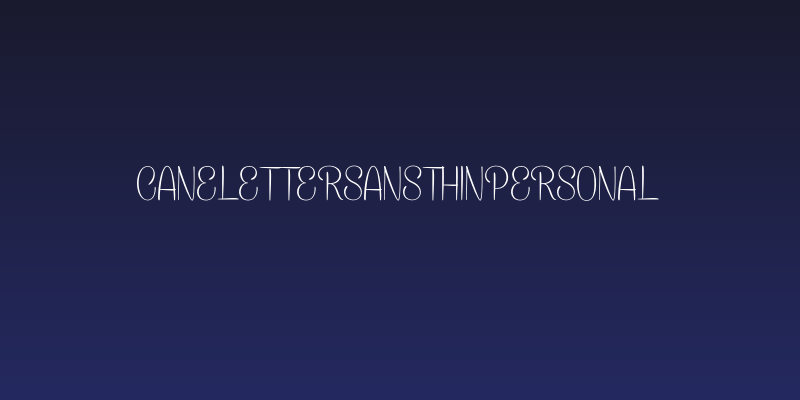 CaneletterSansThinPersonal Social Header